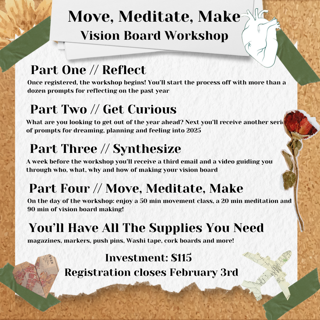 Vision Board Workshop: Move, Meditate, Make!